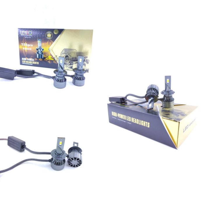 هدلایت T55 pro لنزو پایه های اصلی H1 - H4 - H7